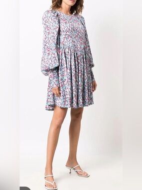 ROTATE BIRGER CHRISTENSEN Alison Floral-Print Mini Dress  Sz  US4